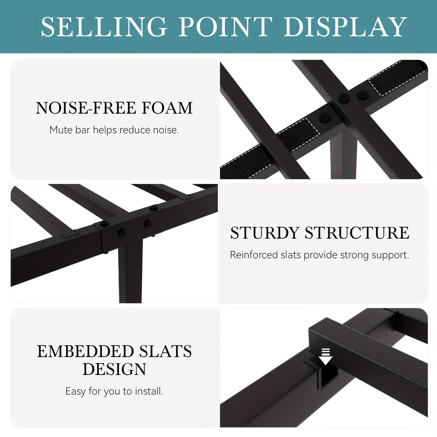 King Queen Size Metal Bed Frame with Vintage Circular Design