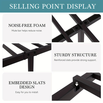 King Queen Size Metal Bed Frame with Vintage Circular Design