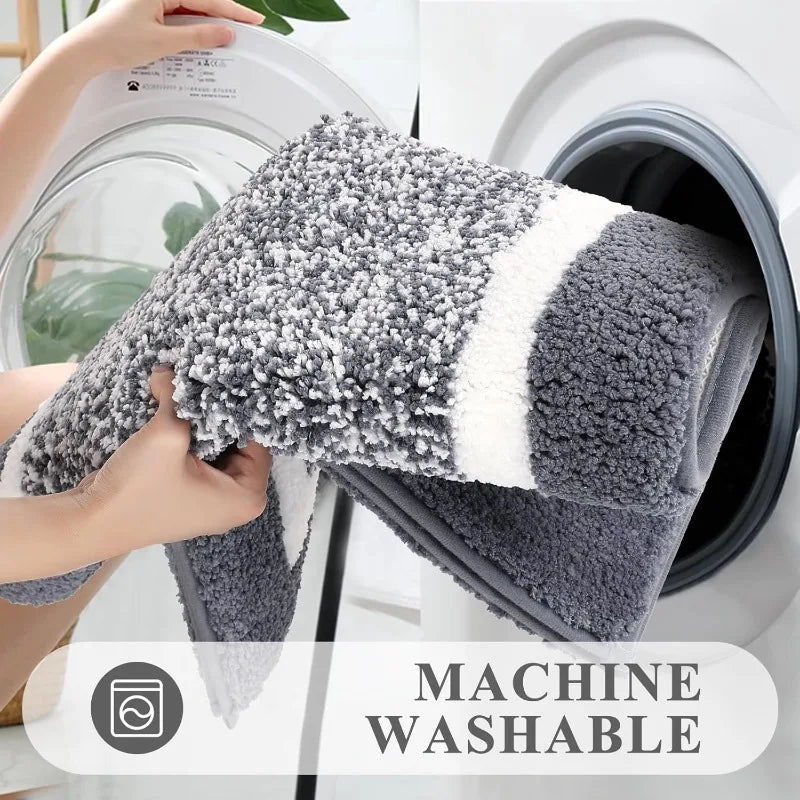 5-Piece, Non-Slip Dark Grey Bathroom Set