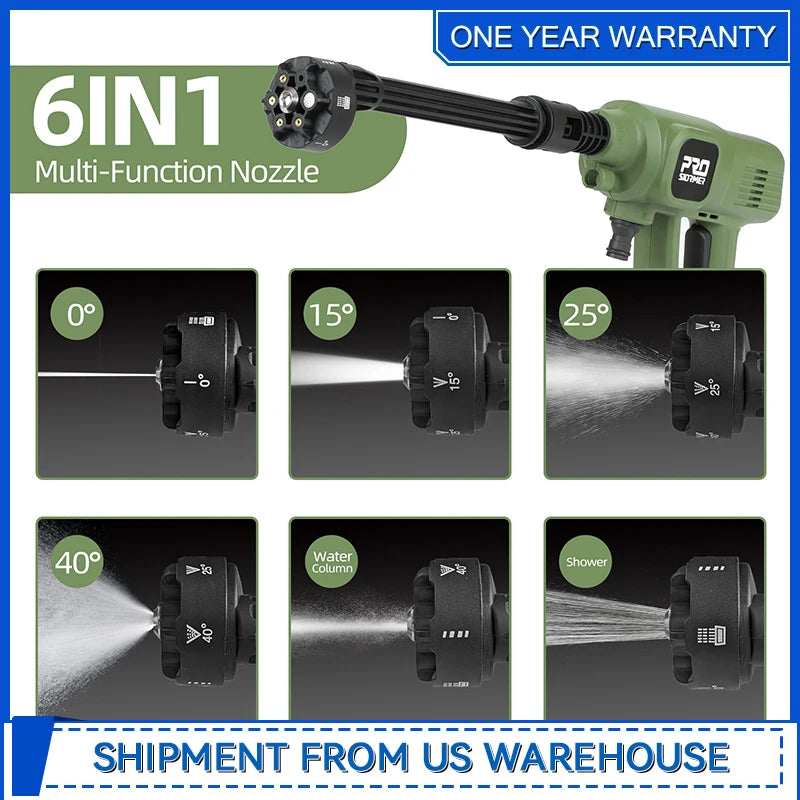 1500PSI Portable Handheld Cordless Pressure Washer