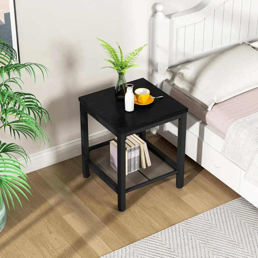 3 pieces living room table set with metal frame