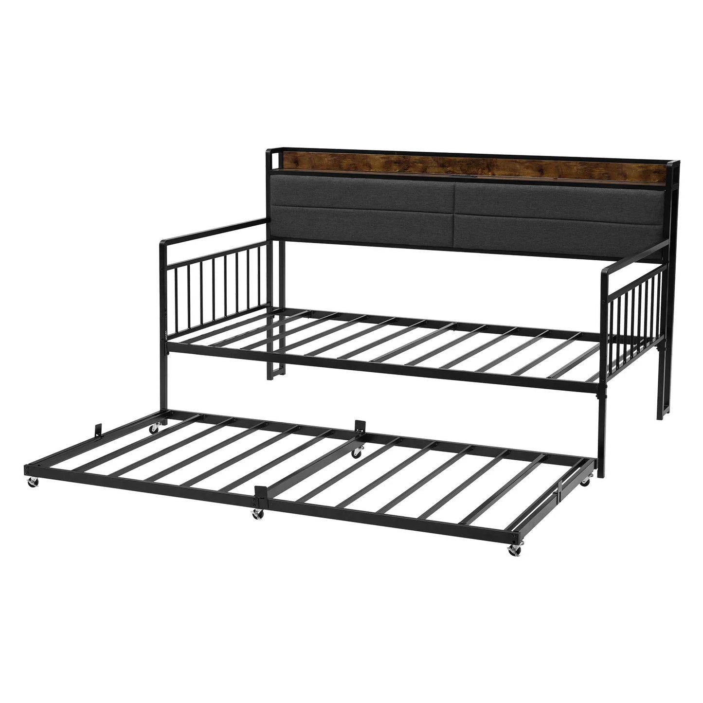 Twin/Full Size Daybed Frame w/ Charging Station