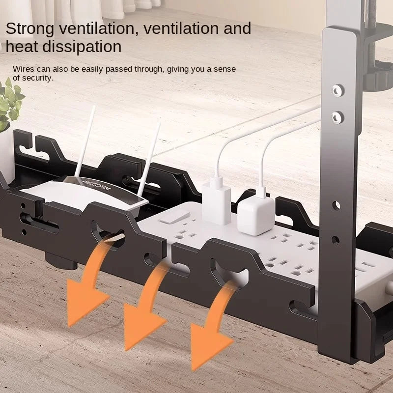 Telescopic Under Table Storage Rack Organizer