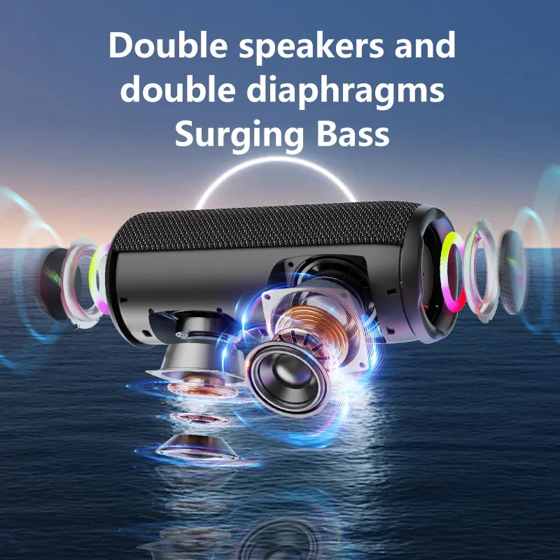 S49 pro Wireless Speaker, Outdoor Portable Subwoofer