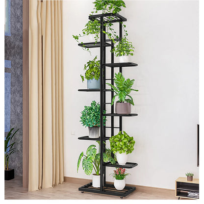 8 Tiers Metal Indoor Outdoor 9 Potted Plant Holders