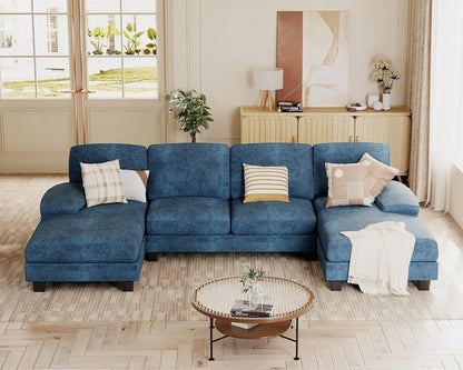 4 Seat Modern Sofa with Removable Pillows