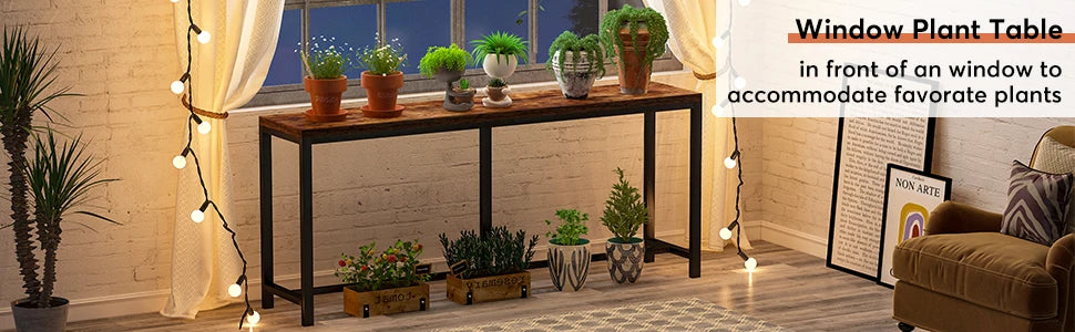 70.9-inch Extra Long Console Table Easy Assembly