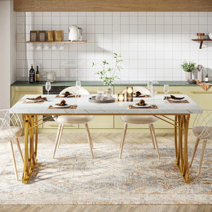 63-Inch Rectangular Dining Table for 4 to 6 people