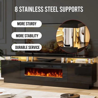 70" Modern Electric Floating TV Stands Wall Mounted