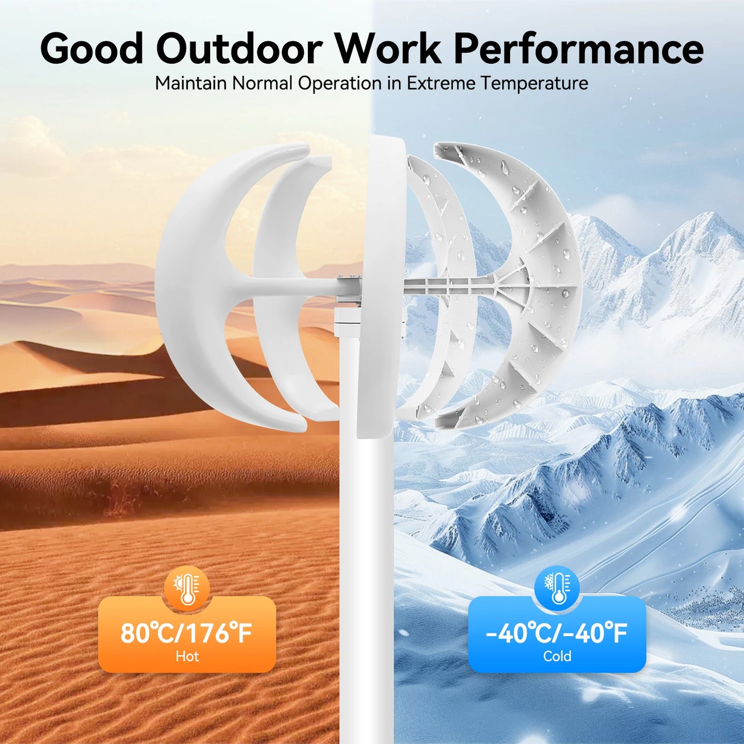 600W 12V/24V Wind Generator Solar Wind Turbine