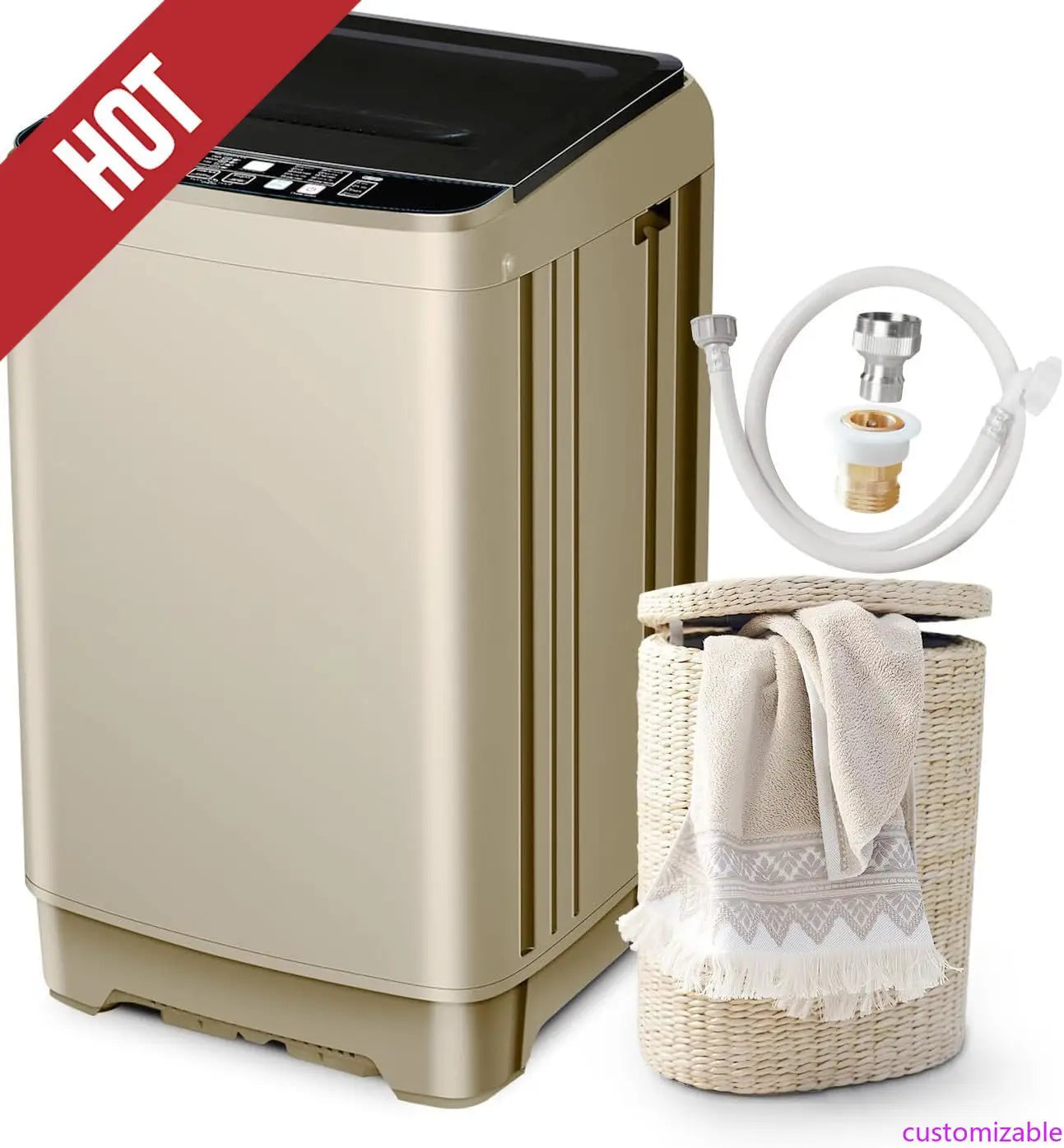 2.3 Cu. Ft. Customizable Portable Washing Machine Program