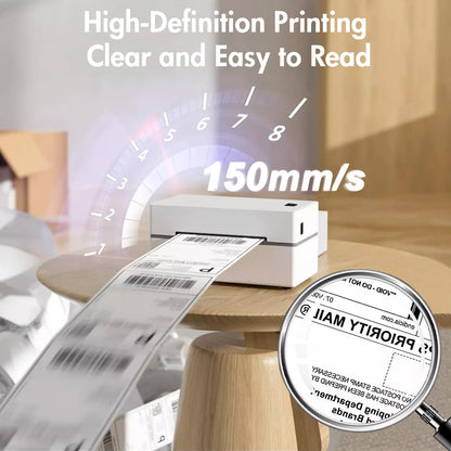 Portable Thermal Label Printer, No Ink Required