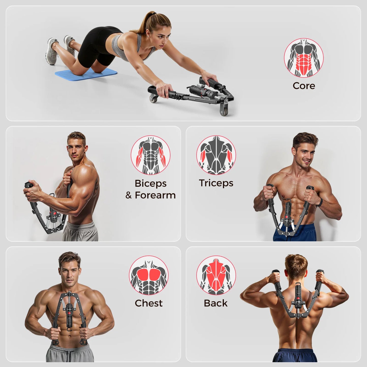 Full Body Power Trainer with Hydraulic Resistance