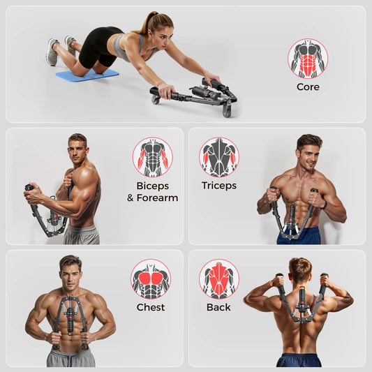 Full Body Power Trainer with Hydraulic Resistance