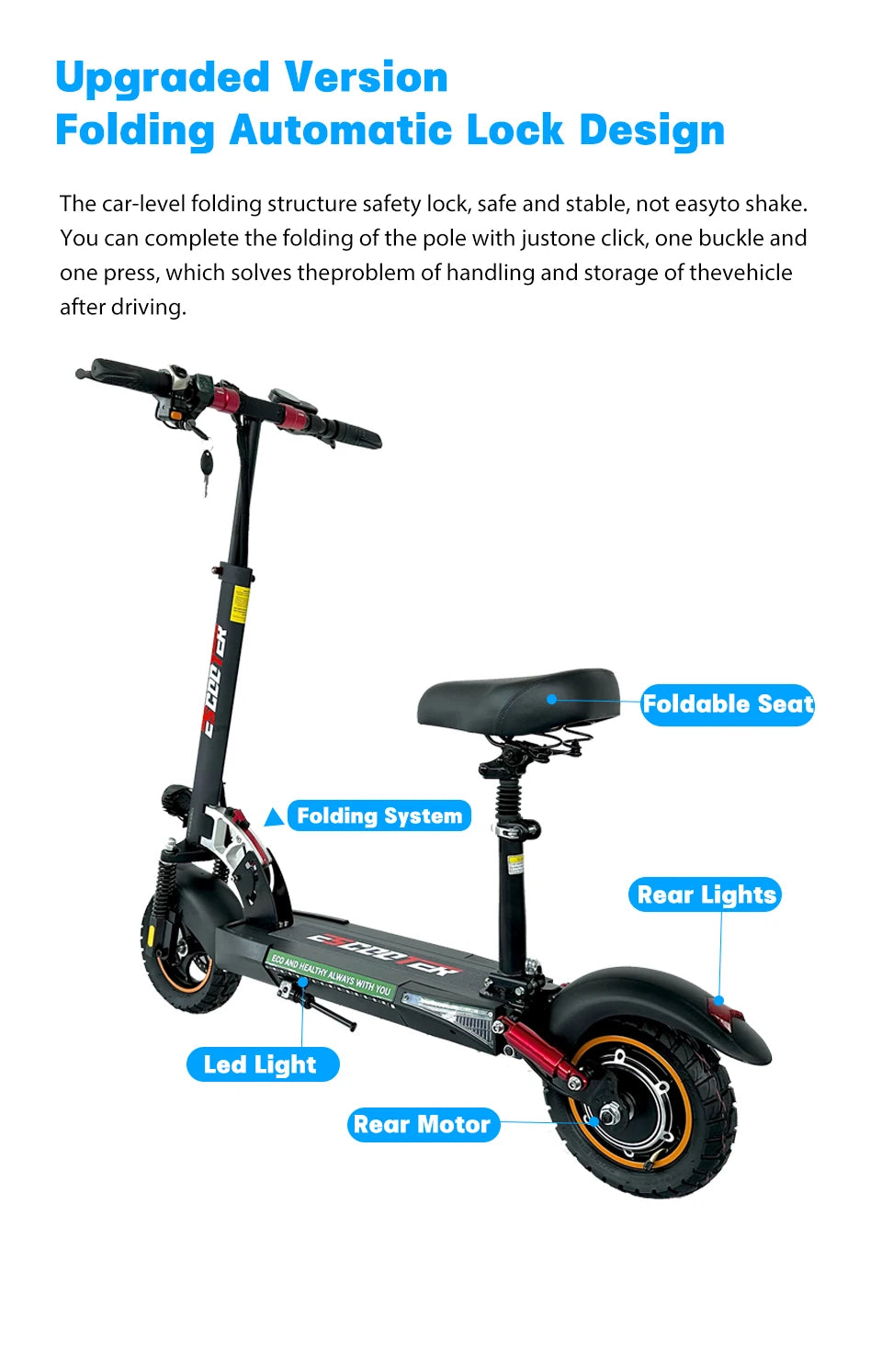 10-Inch Wheels Dual Suspension Foldable Electric Scooter