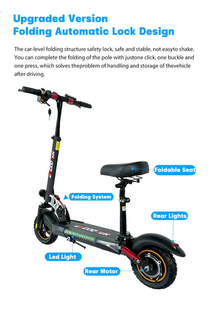 10-Inch Wheels Dual Suspension Foldable Electric Scooter
