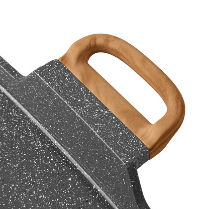 Cast Aluminum Double Griddle with Charcoal Grey Speckled