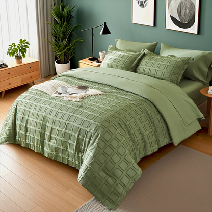 Solid color cut flower Queen size Comforter sets