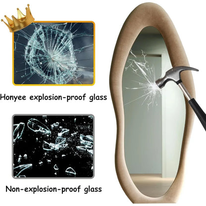 63x24 inch full-length mirror, irregular wave mirror