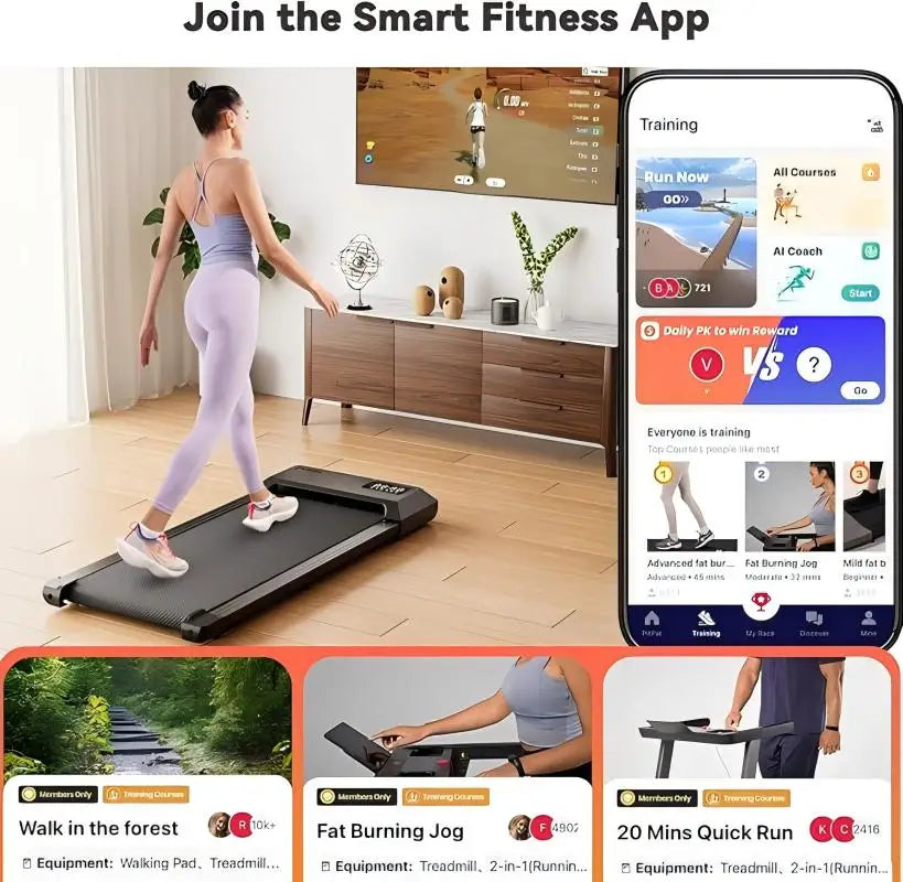 2-in-1 Home/Office 2.5 HP Walking Treadmill