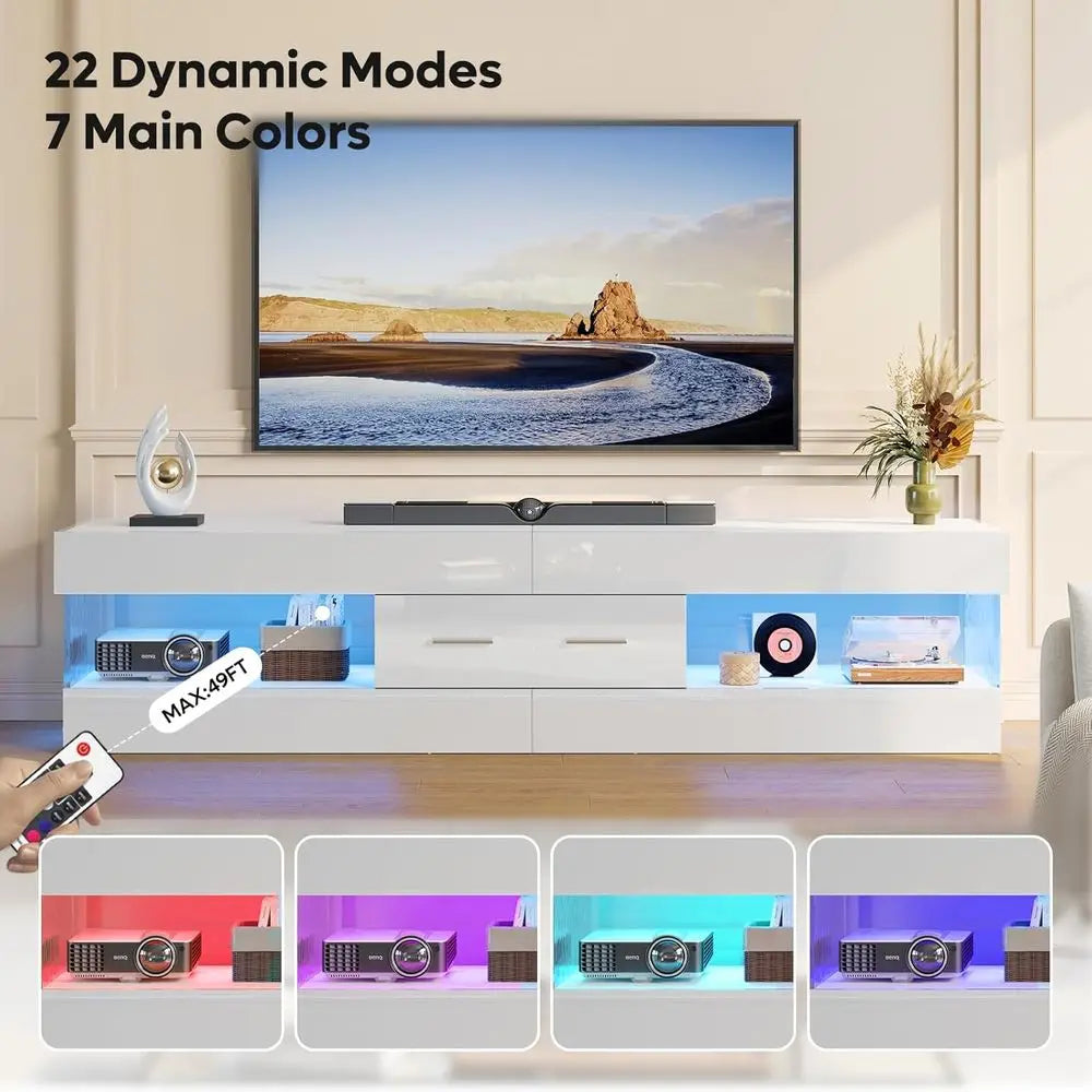 High Gloss LED Entertainment Center Stand