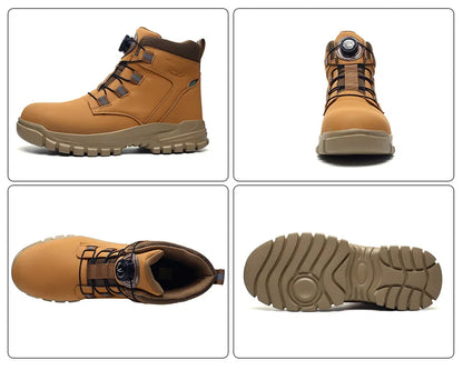 High Top Steel Toe Boots Slip Resistant Anti-Puncture