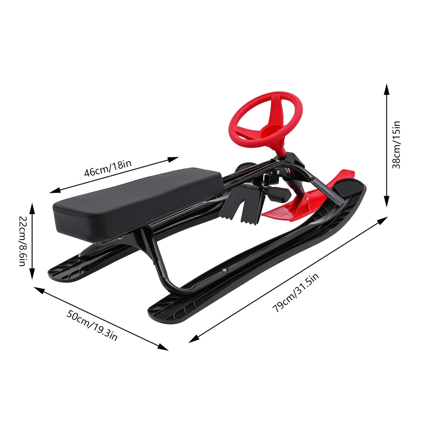 114*50*38cm Snow Racer Sled Slider Board