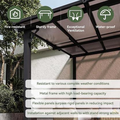 High quality-10' x 12' Gazebo Pergola w/ Sloped Roof