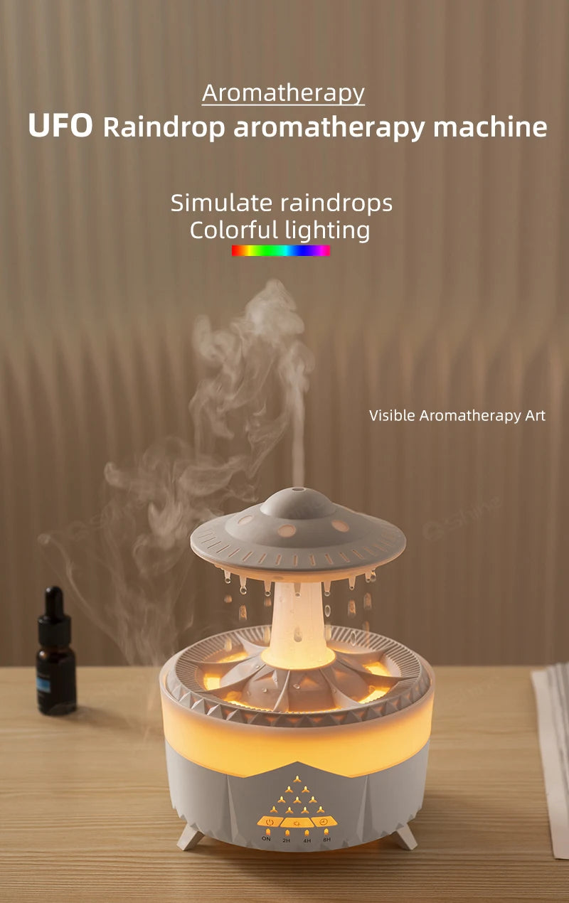 Rain Cloud Diffuser Mushroon Air Humidifier with Lamp