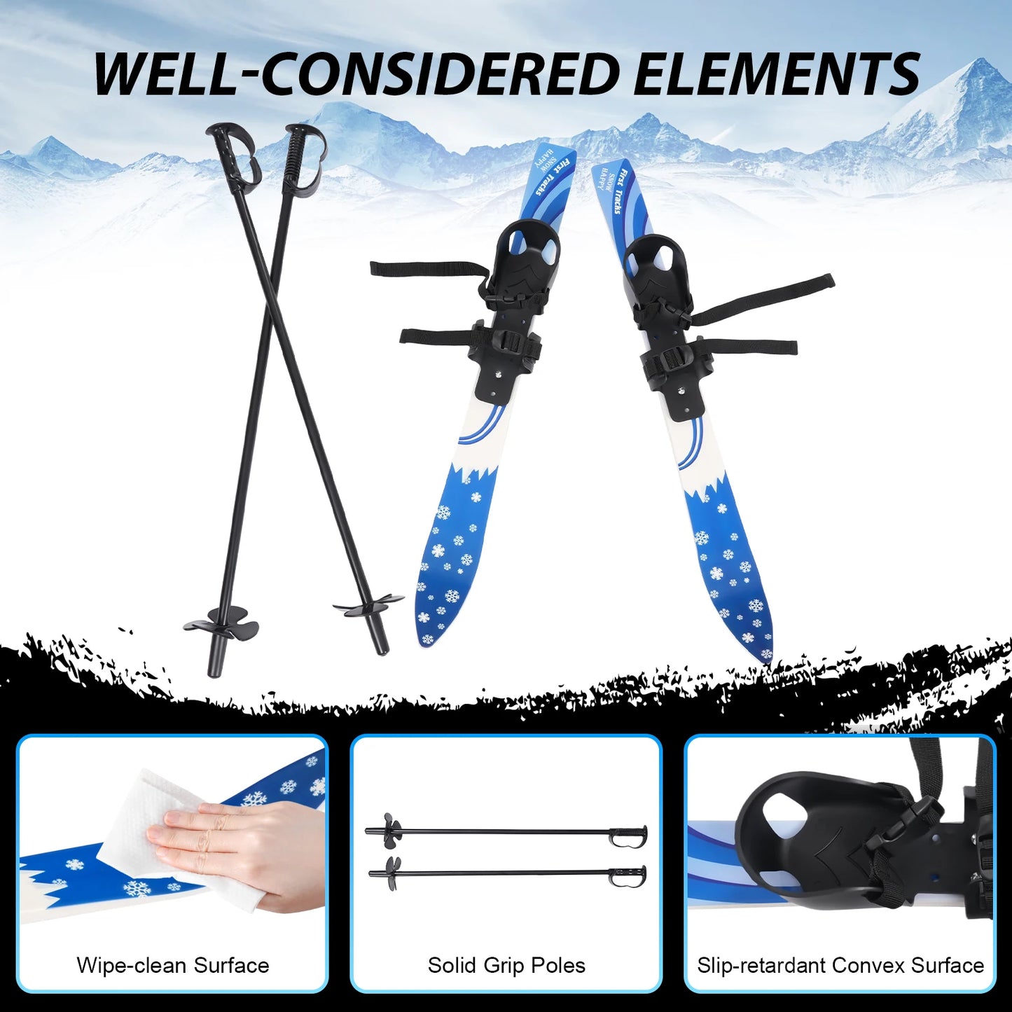 Kids Ski Board Set for Ages 2-8