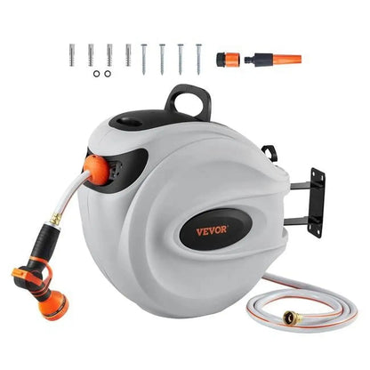130'x1/2" Retractable Hose Reel Water Hose Reel