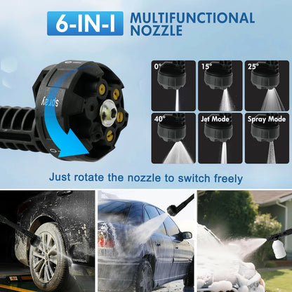 6-in-1Cordless Pressure Washer Gun 3200rpm