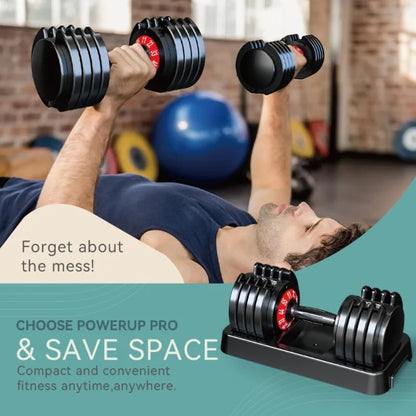25/55lbs Adjustable Dumbbells Set,
