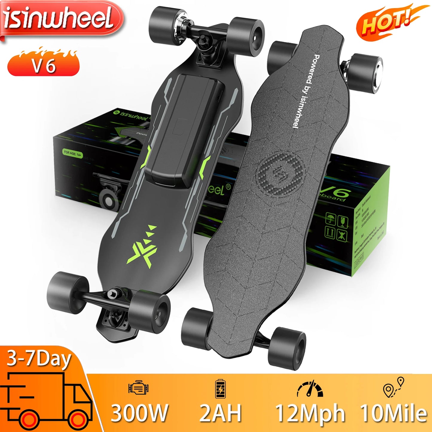 Electric Scooter Four-Wheel E-Scooter Top Speed 12Mph