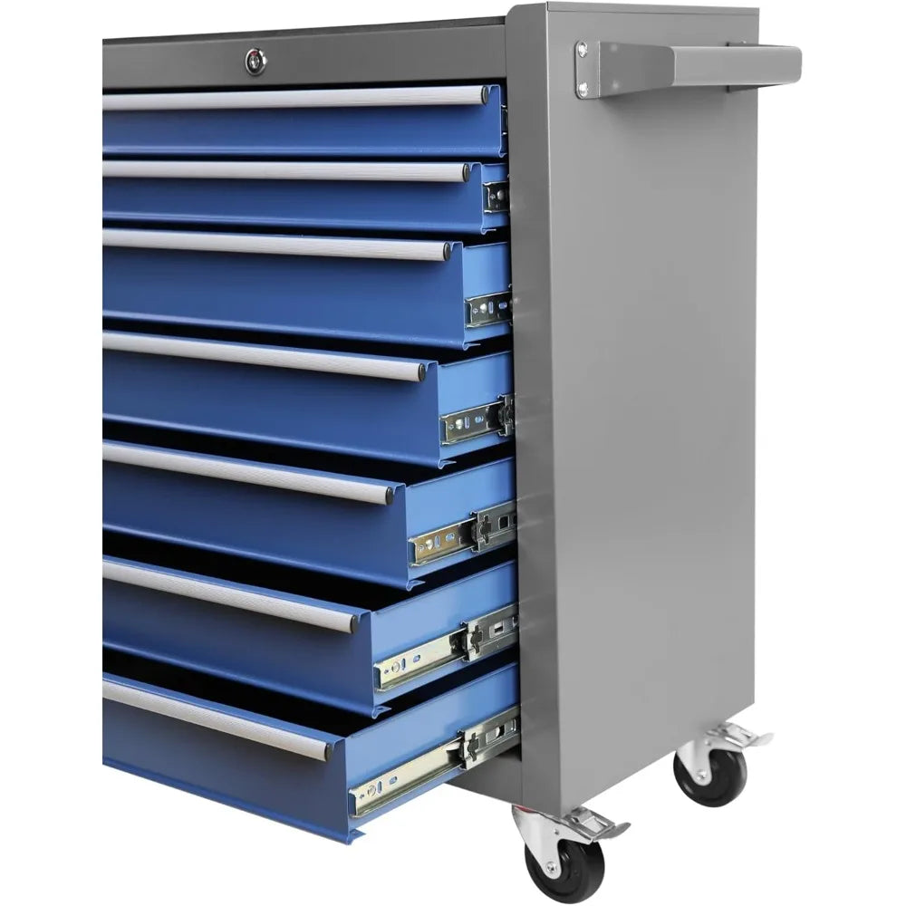 7 Drawers Rolling Tool Chest with Lock & Key