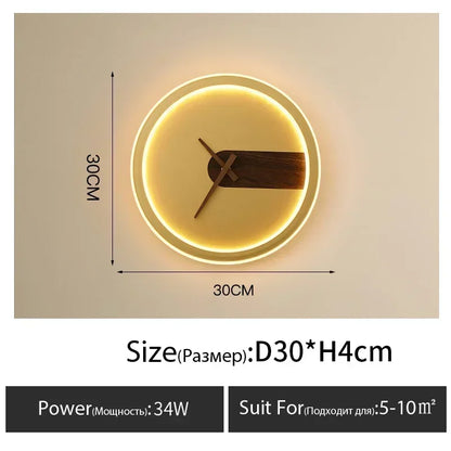 Wall Lamp with Clock Dining Room Decor