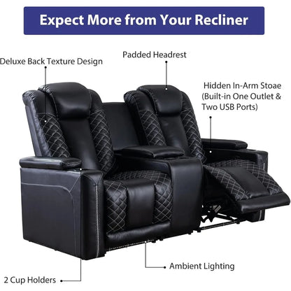 Electric Power Recliner Chairs with USB Ports and Cup Holders