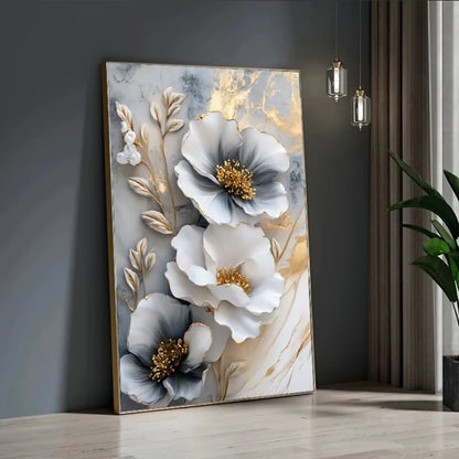 1 modern luxury floral canvas 3D floral painting