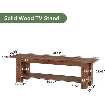 Solid Wood TV Stand for TVs up to 75''