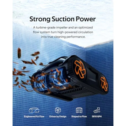 4-in-1 Robotic Pool Cleaner with Smart Navigation