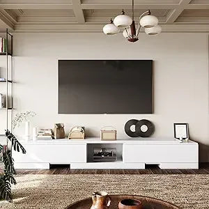 Extendable TV Stand with 2 Drawers