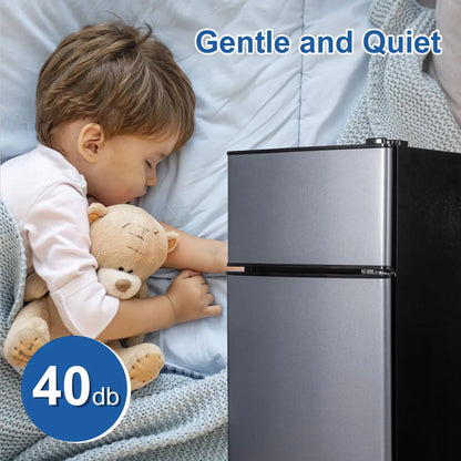 2.9 Cu.Ft Mini Fridge with Freezer, Low Noise.