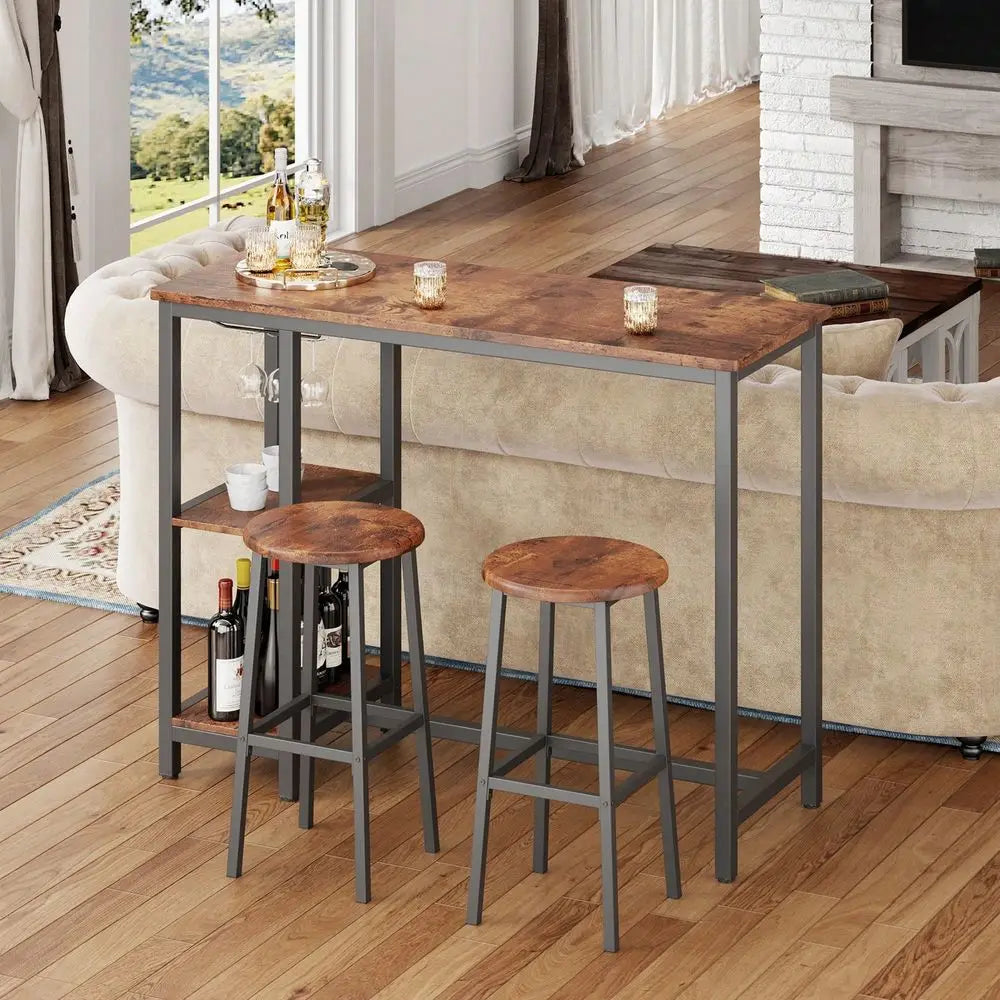 3 - Piece Small Bar Dining Table Set For 2