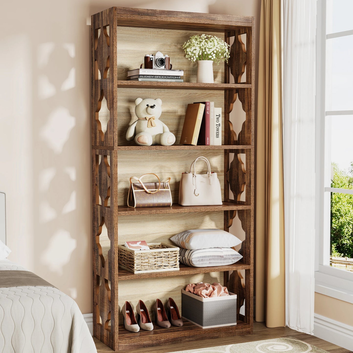 71 Inches Industrial Bookshelf