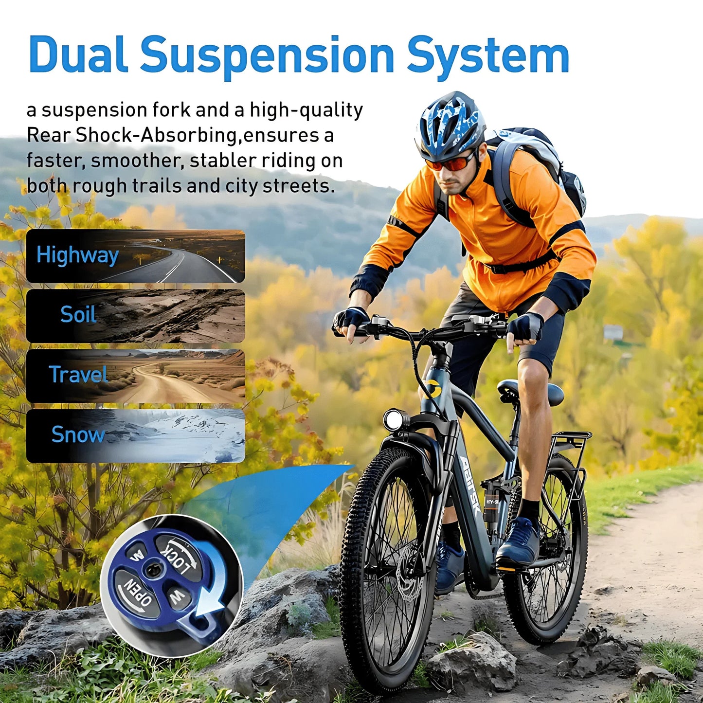 Electric Bike for Adults with 40Miles 25MPH Commuting
