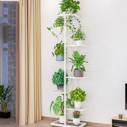 8 Tiers Metal Indoor Outdoor 9 Potted Plant Holders