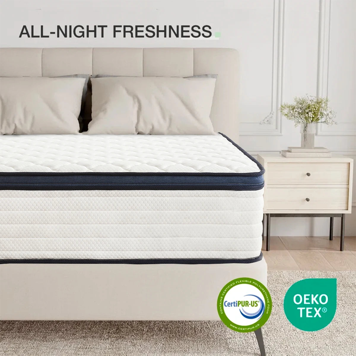 Queen Size Mattress Gel Memory Foam Medium Firm Comfort