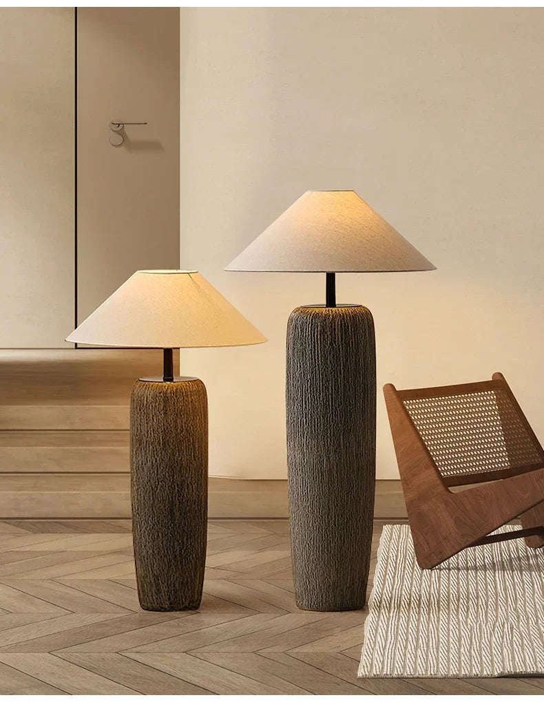 Ceramic Lamp Wabi Sabi Style Vintage Japanese Floor Lamp
