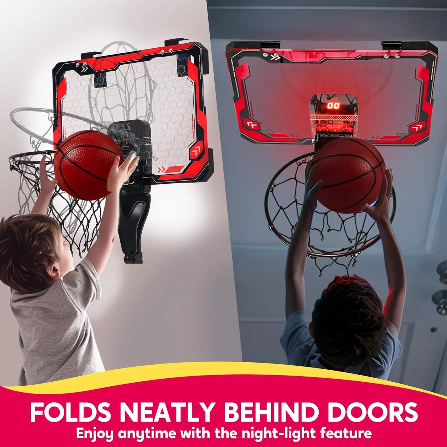 Over the Door Basketball Hoop for Kids