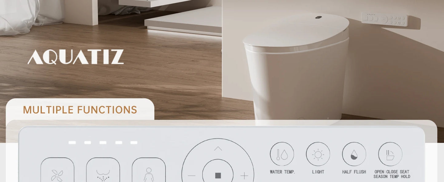 Smart Toilet with Bidet, with Built-in Tank